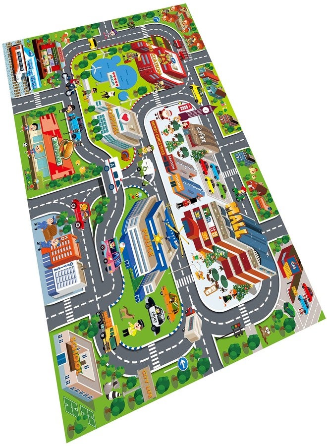 Oriate Kids Dream Mat Modern City Toy Activity Playmat, Parent-Child Interaction Game Map Rug, Ideal Children's Educational Road Traffic City Life Pretend Play 552-C - Image 1
